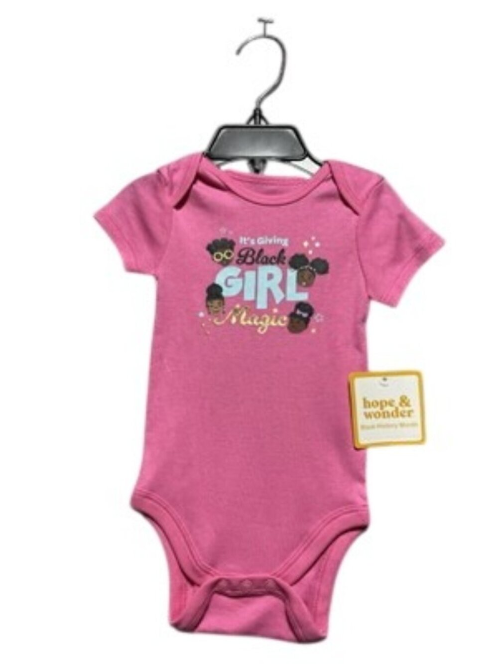 NWT Hope & Wonder Black History Month Black Girl Magic Pink 6 Month One-Piece